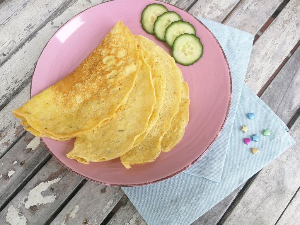 Pfannkuchen aus Kichererbsenmehl - glutenfrei - Schnabel auf